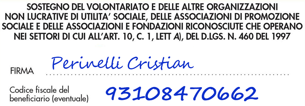 Fac-simile 5x1000 Vesti la natura